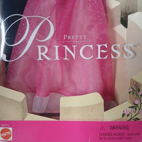 Sold Mattel Barbie Pretty Princess 2001 Boxed Long Hair Pink Barbiecore Dress - Picture 16 of 16